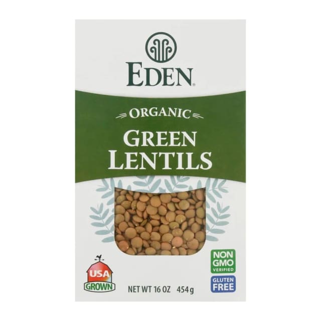 Eden Foods Green Lentils, Dry, Organic, front of pack