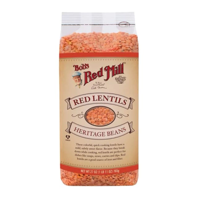 Bob's Red Mill Red Lentils Heritage Beans, front of pack