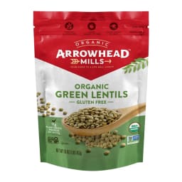 Arrowhead Mills Organic green lentils, front of pack