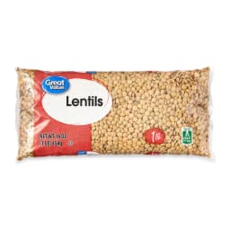 Great Value Lentils, front of pack