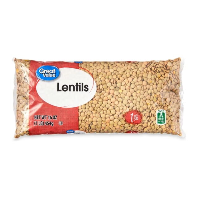 Great Value Lentils, front of pack