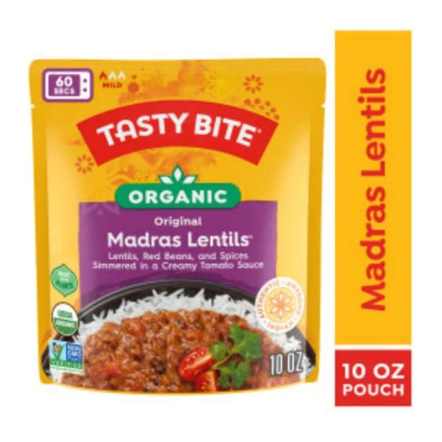 Tasty Bite Organic Madras Lentils Original, front of pack