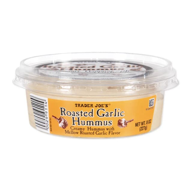 Trader Joe's Roasted Garlic Hummus, front of pack