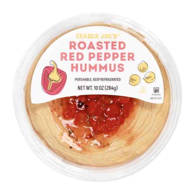 Trader Joe's Roasted Red Pepper Hummus, front of pack