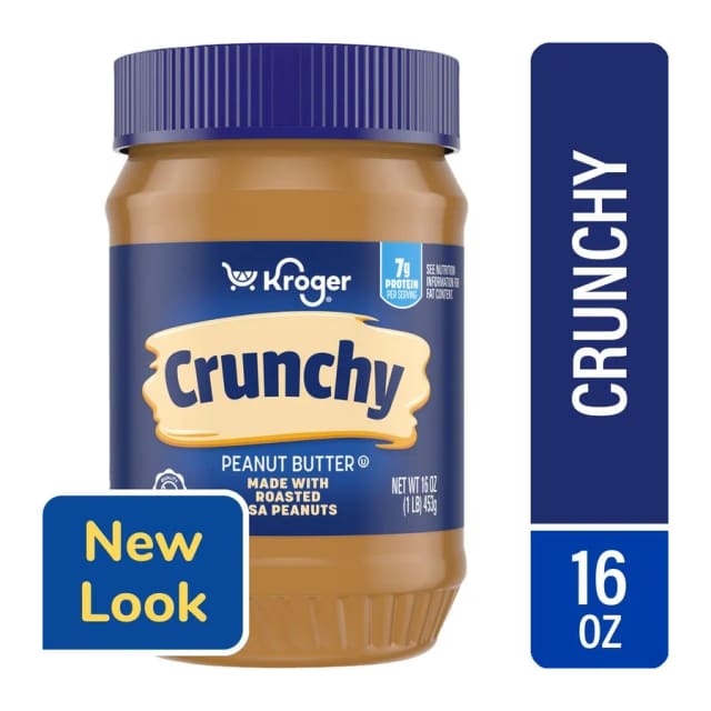 Kroger Crunchy Peanut Butter, front of pack