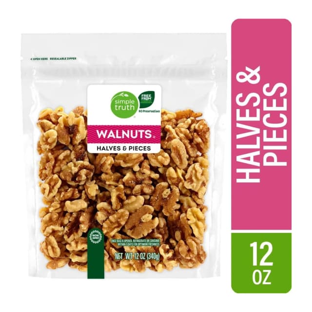 Simple Truth Walnut Halves & Pieces, front of pack