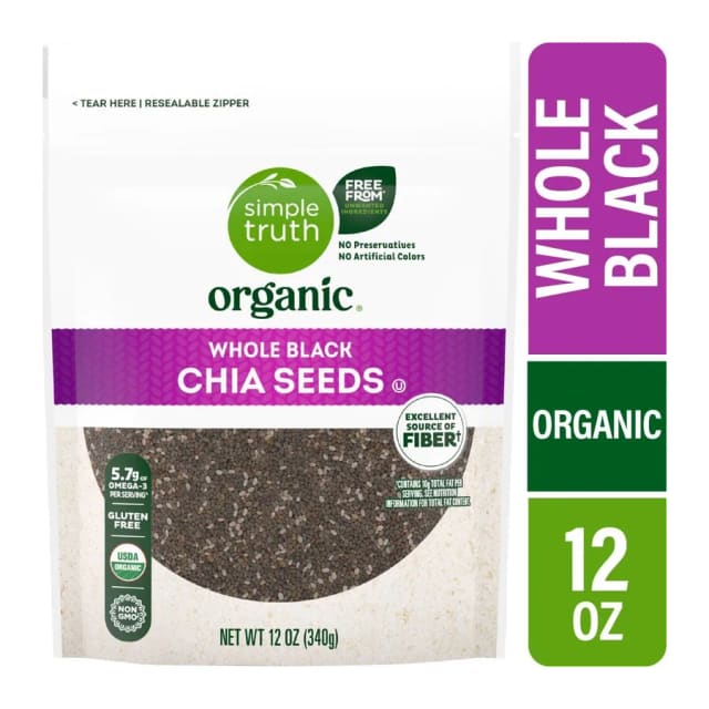 Simple Truth Black chia seeds, front of pack