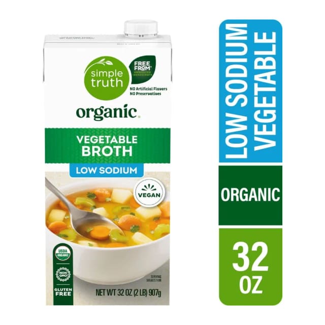 Simple Truth Vegetable Broth, front of pack