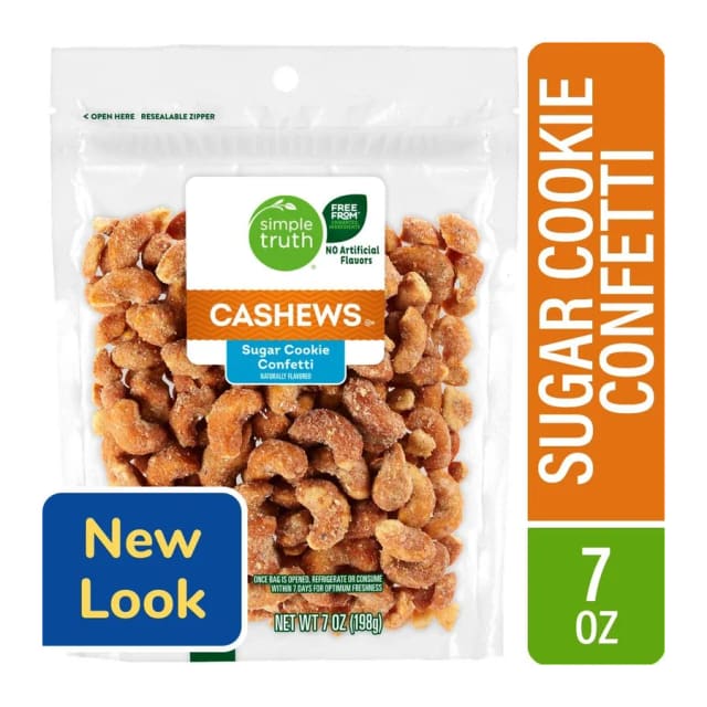 Simple Truth Sugar Cookie Confetti Cashews, front of pack