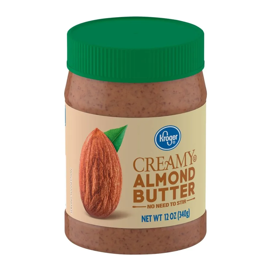 Kroger Creamy Almond Butter, front of pack