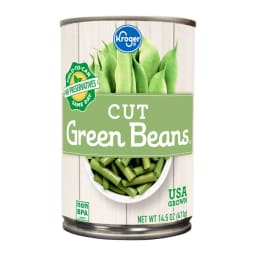 Kroger Green beans, cut, front of pack