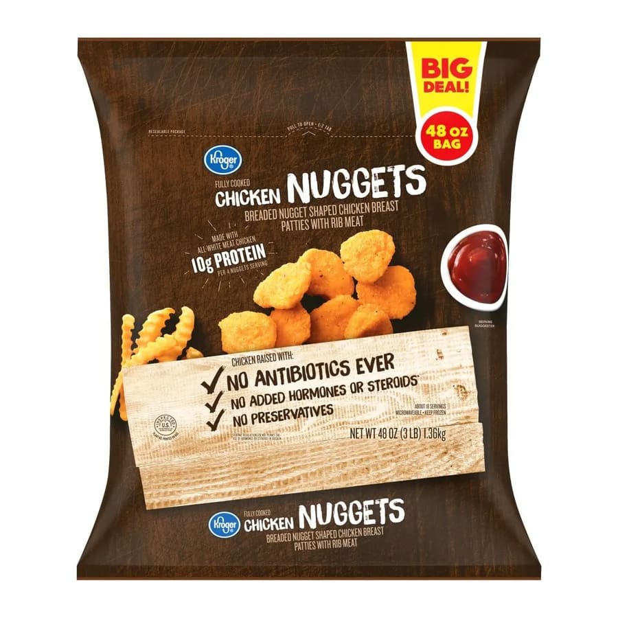 Kroger Chicken Nuggets, front of pack