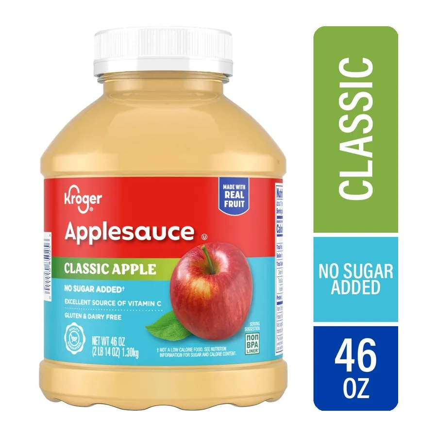 Kroger Unsweetened Applesauce, front of pack