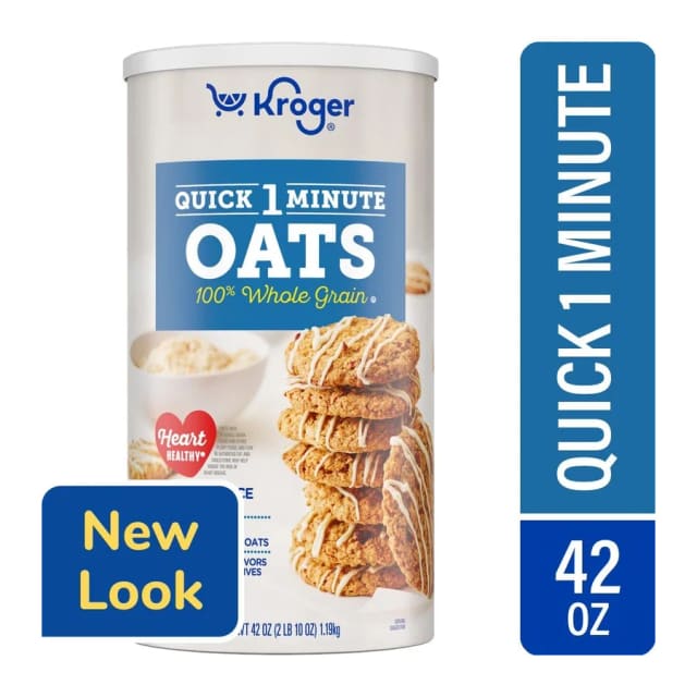 Kroger 100% Whole Grain Oats, front of pack