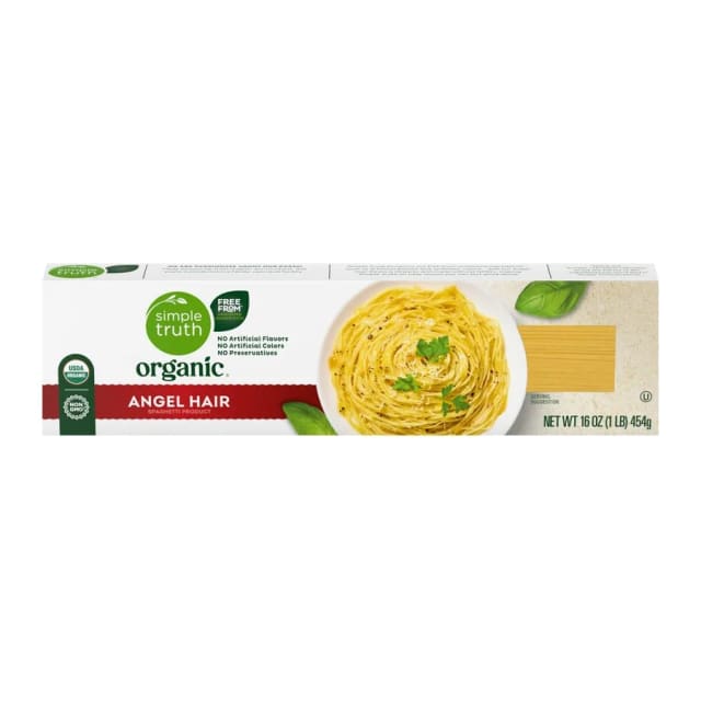 Simple Truth Angel Hair Organic Spaghetti Product, front of pack