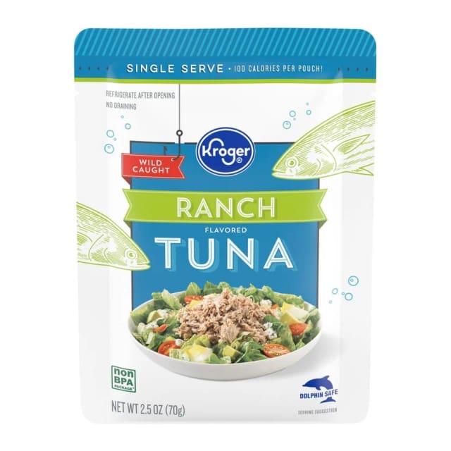Kroger Ranch flavored tuna, front of pack
