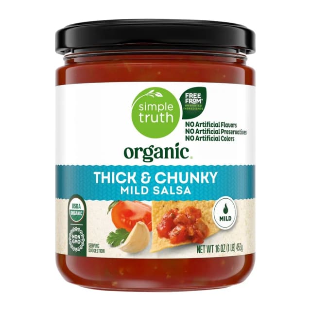Simple Truth Thick and Chunky Mild Salsa, front of pack