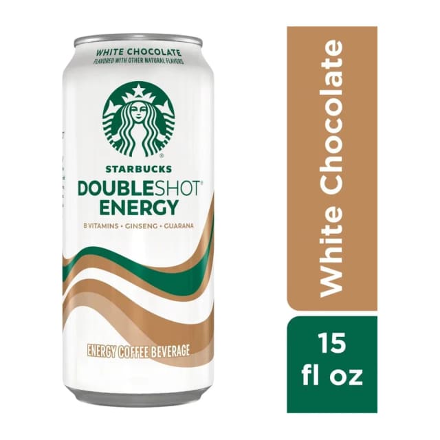 Starbucks White Chocolate Doubleshot Energy, front of pack