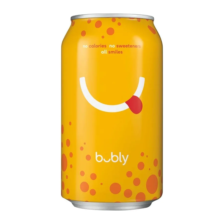 Bubly Mangobubly, front of pack