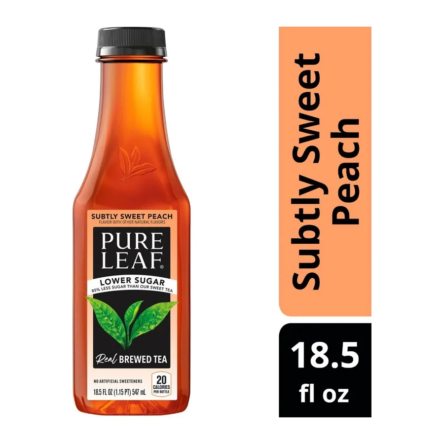 Pure Leaf Subtly Sweet Peach Tea, front of pack