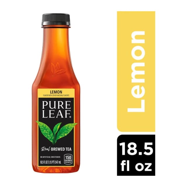 Pure Leaf Lipton pure leaf lemon iced tea in, front of pack