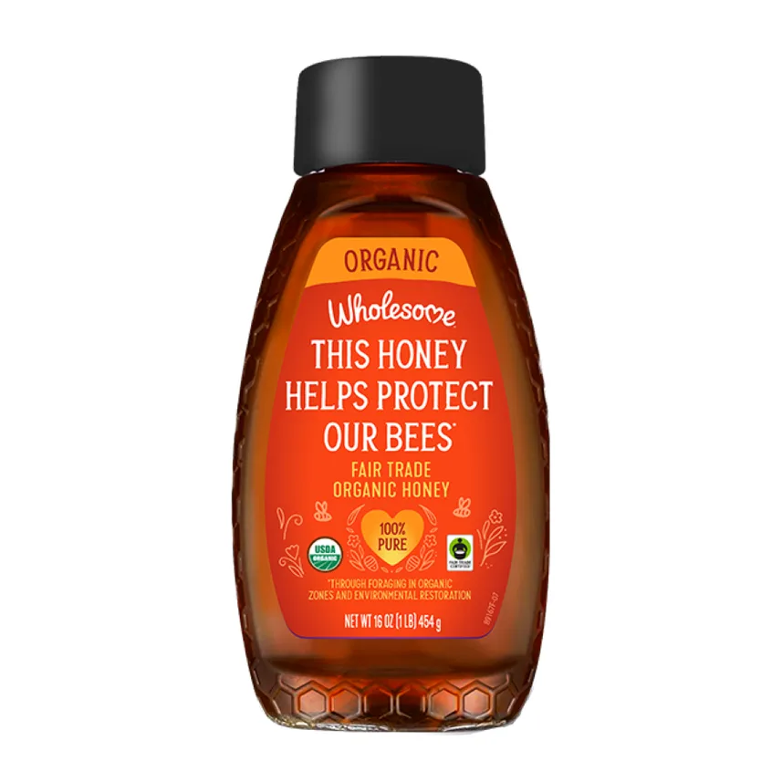 Wholesome Organic Honey, front of pack