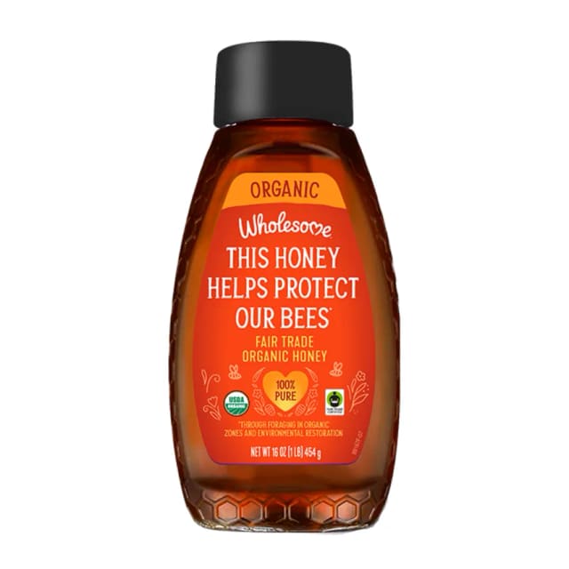Wholesome Organic Honey, front of pack