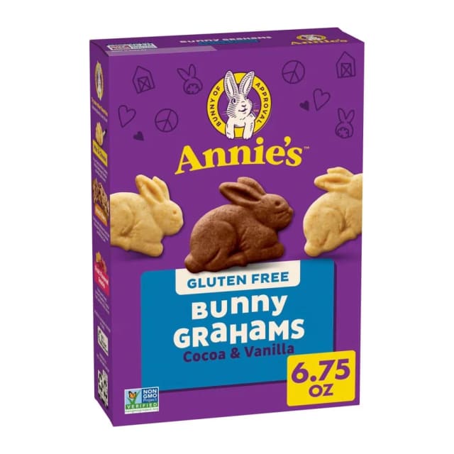Annie's Cocoa & Vanilla Gluten Free Bunny Grahams, front of pack