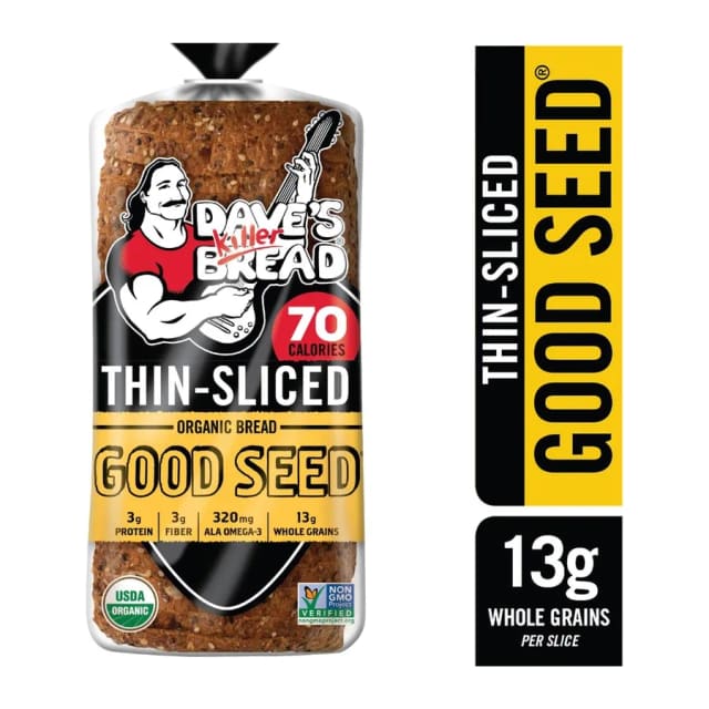 Dave's Killer Bread Organic Goodseed Thin-Sliced Bread, front of pack