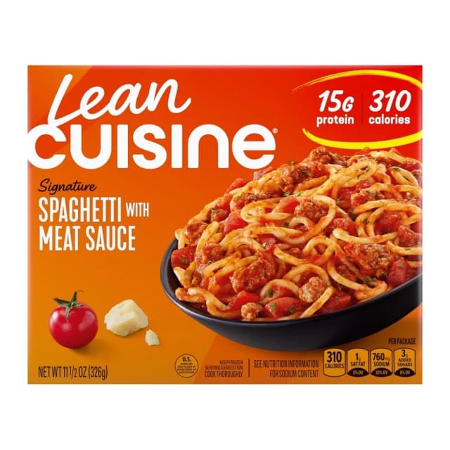 Lean Cuisine Spaghetti with Meat Sauce, front of pack