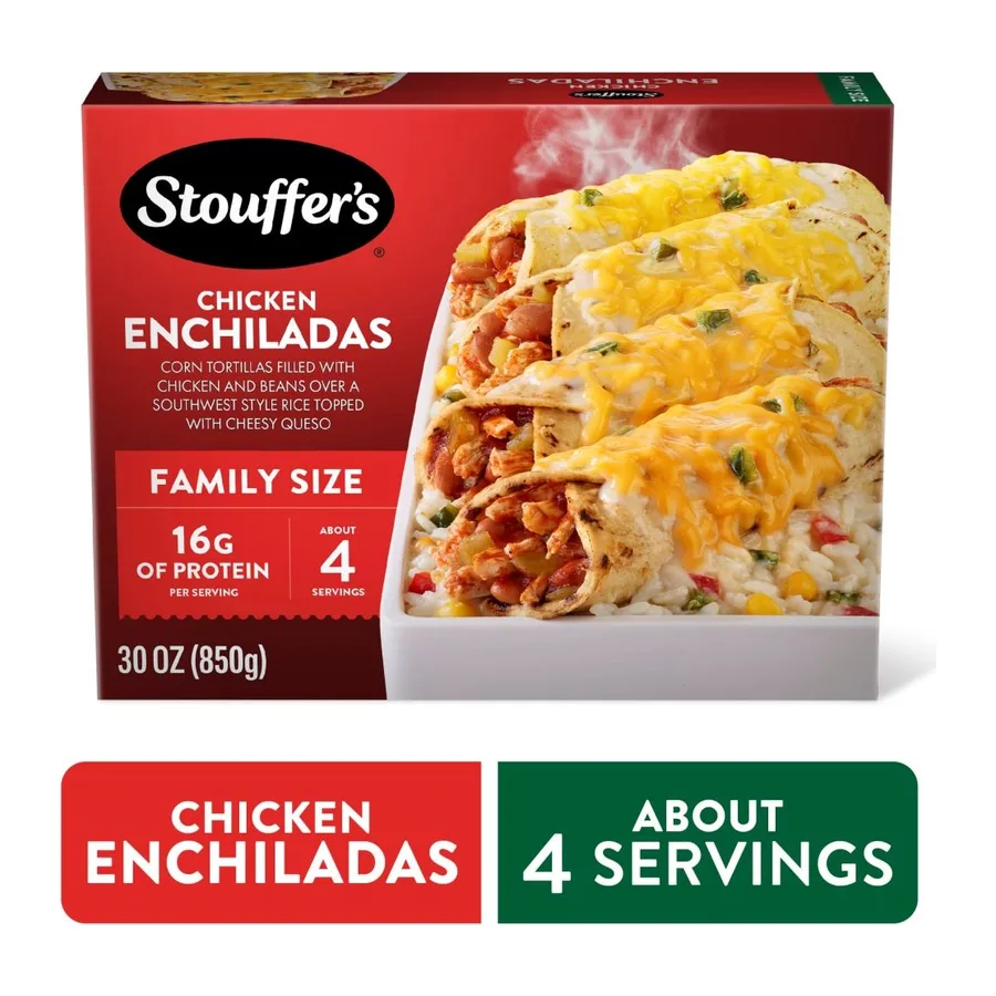 Stouffer's Chicken enchiladas, front of pack