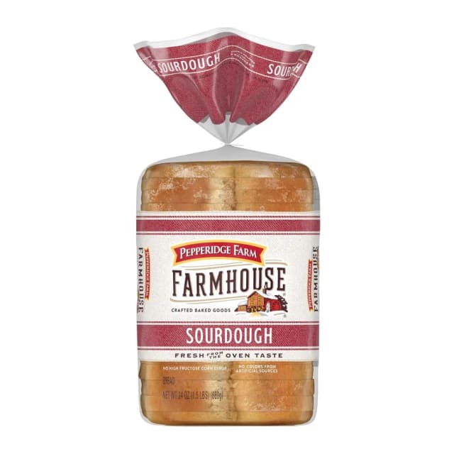 Pepperidge Farm Farmhouse sourdough bread, front of pack