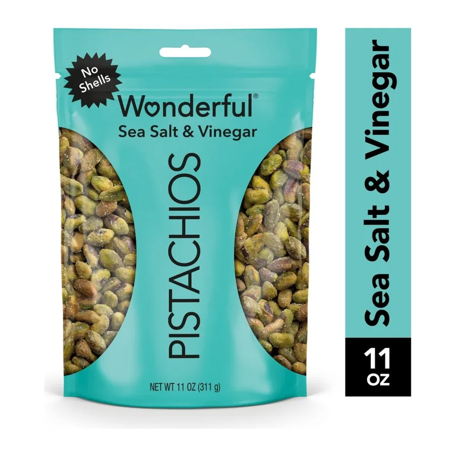 Wonderful Sea Salt and Vinegar Pistachios, front of pack