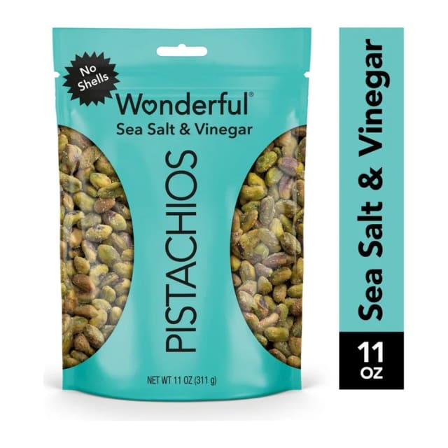 Wonderful Sea Salt and Vinegar Pistachios, front of pack