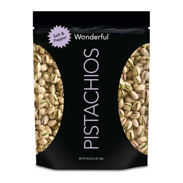 Wonderful Pistachios Salt & Pepper, front of pack