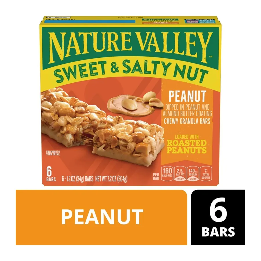 Nature Valley Sweet & Salty Nut Peanut, front of pack