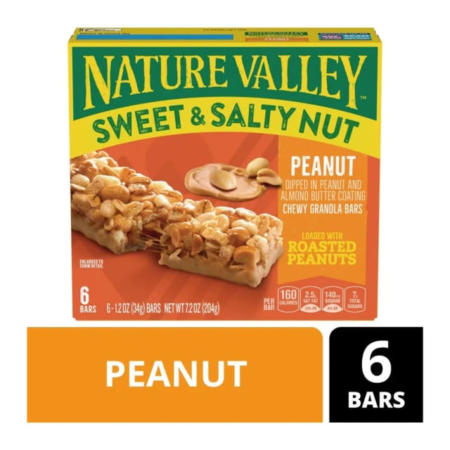 Nature Valley Sweet & Salty Nut Peanut, front of pack