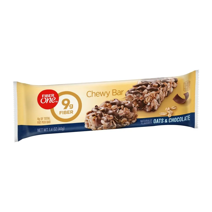 Fiber One Chewy bar Oats & Chocolate, front of pack