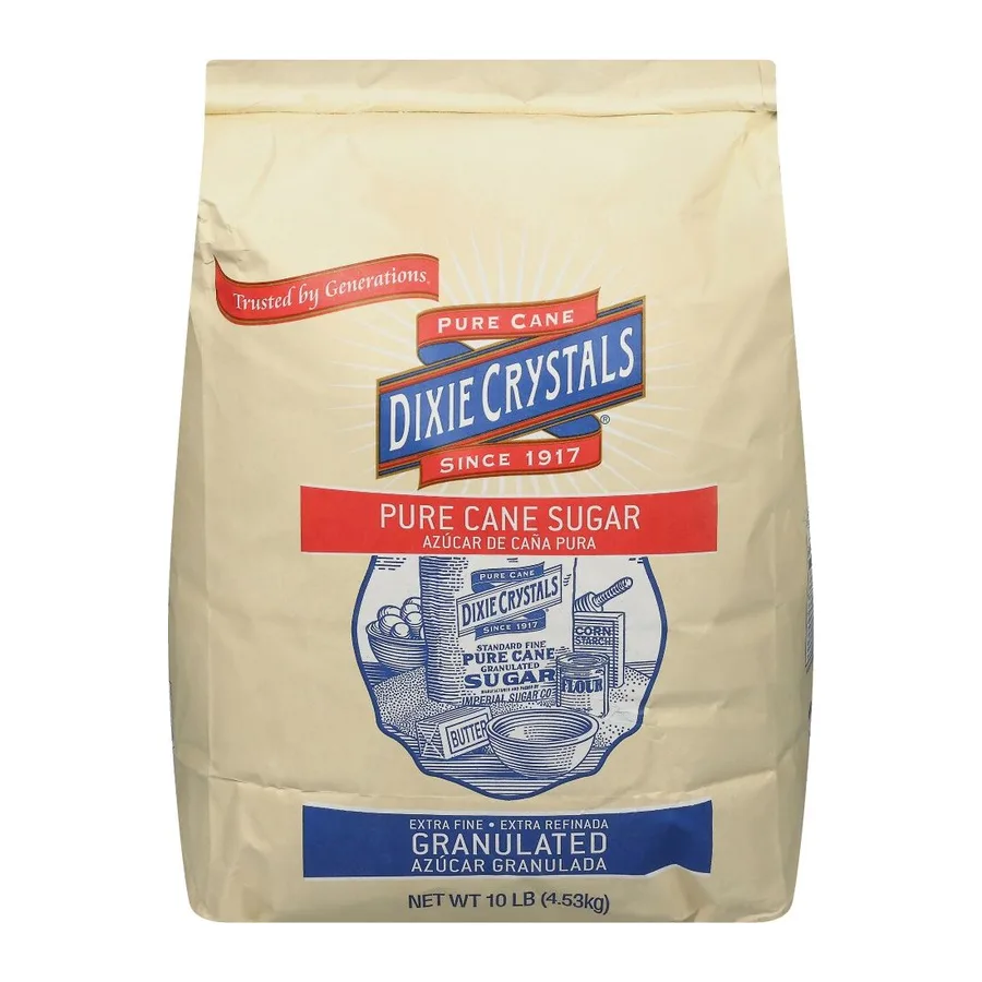 Dixie Crystals Extra Fine Granulated Pure Cane Sugar, front of pack