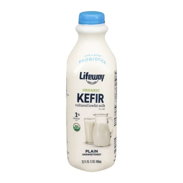 Lifeway Kefir % plain organic unsweetened, front of pack
