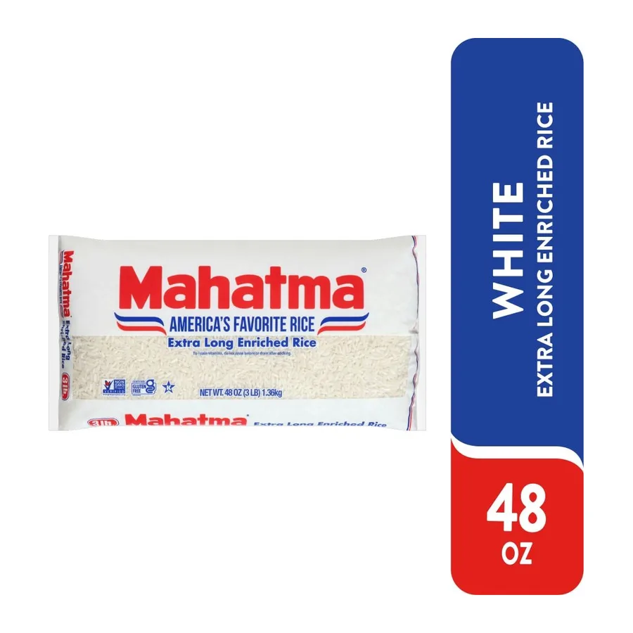 Mahatma Extra Long Grain Enriched Rice, front of pack