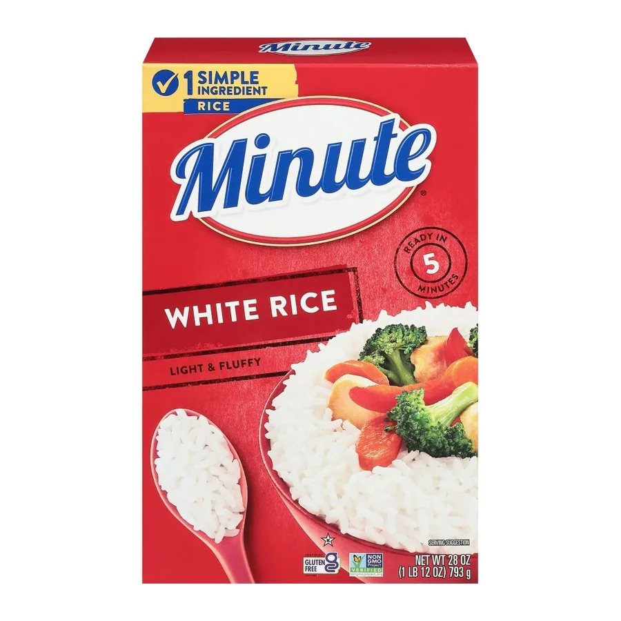 Minute Instant White Rice, front of pack