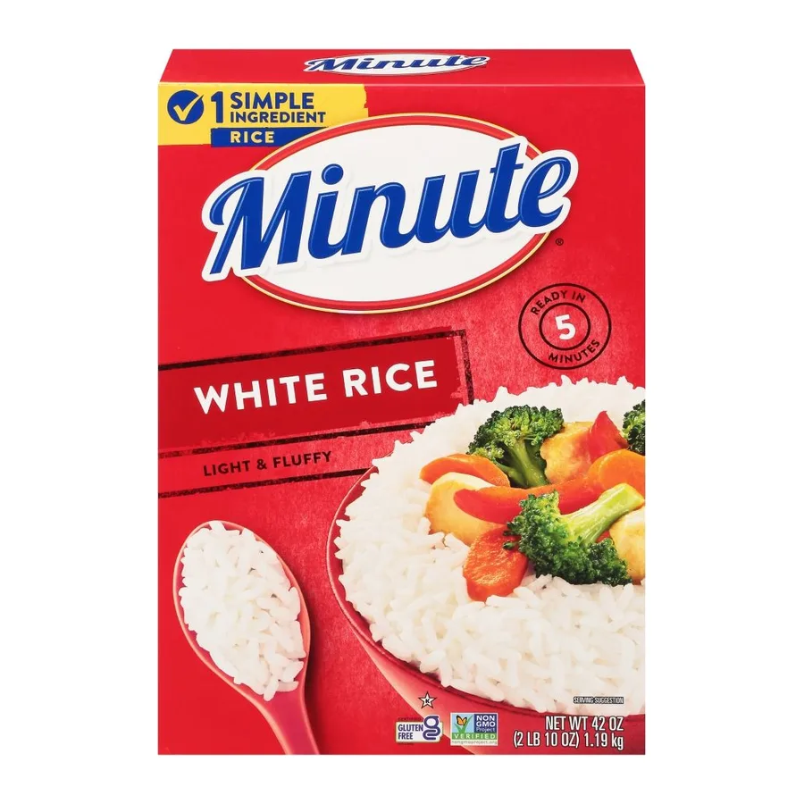 Minute Instant White Rice, front of pack