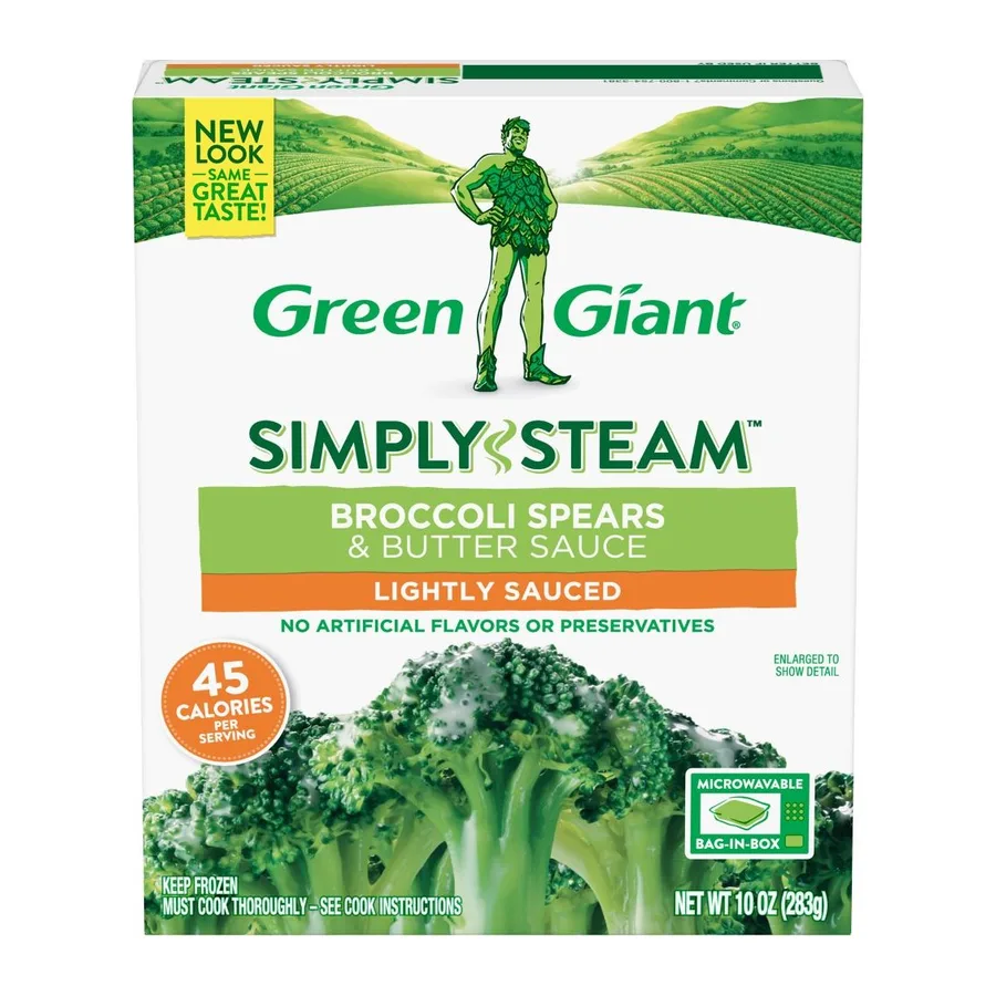 Green Giant Broccoli spears & butter sauce, front of pack