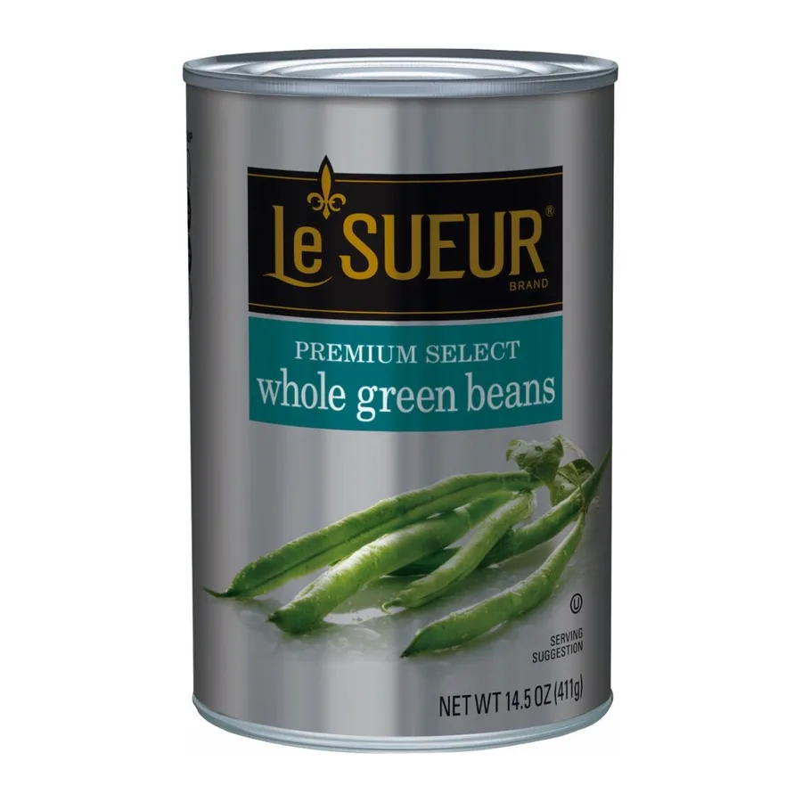 Le Sueur Premium Select Whole Green Beans, front of pack