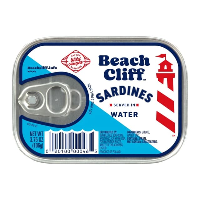 Beach Cliff Sardines, front of pack