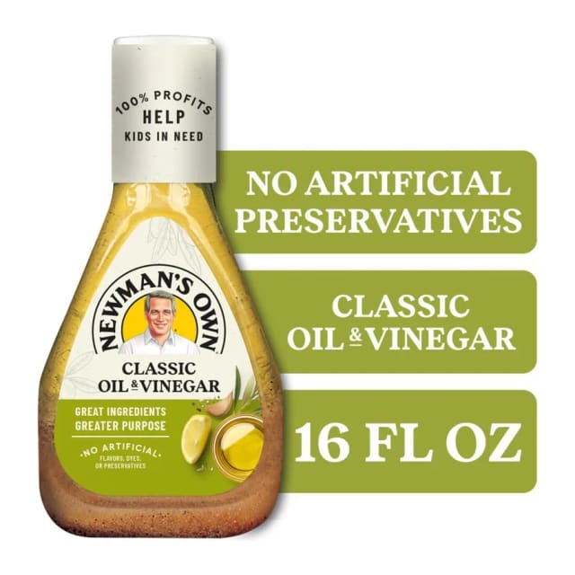 Newman's Own Olive Oil & Vinegar, front of pack