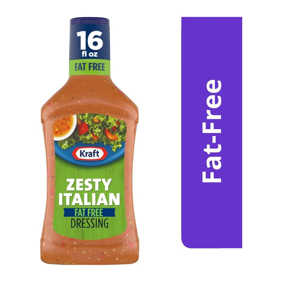 Kraft Fat Free Zesty Italian, front of pack
