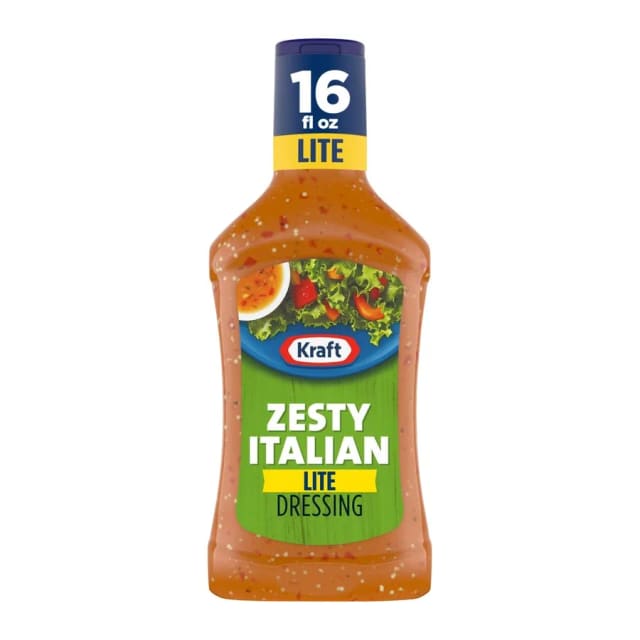 Kraft Zesty Italian Dressing Lite, front of pack