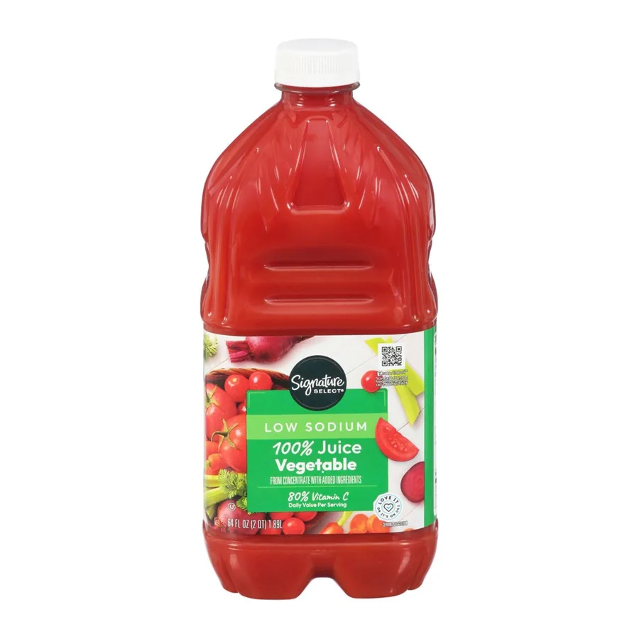 Signature Select Vegetable Juice Low Sodium, front of pack